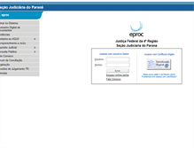 Tablet Screenshot of eproc.jfpr.jus.br